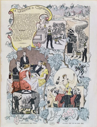 Anuncio de Le Clos Charbonnier Beaujolais, c.1880 de French School