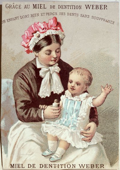 Anuncio de gel para la dentición Weber, c.1880-90 de French School