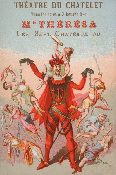 Anuncio de una actuación en el Théâtre du Châtelet, París de French School