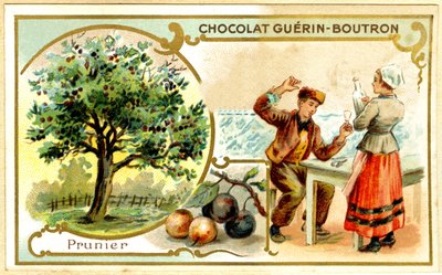 Cromolitografía publicitaria de chocolates Guérin Boutron de French School