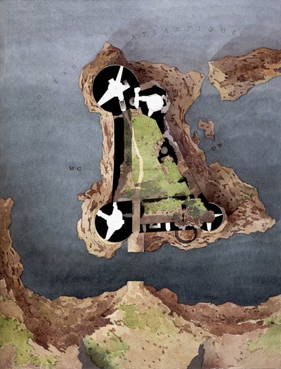 Vista aérea de la isla de Yeu (Ile-d