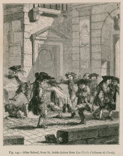 Después de la escuela, de St. Aubin (tomado de Les Petits Polissons de Paris) de French School