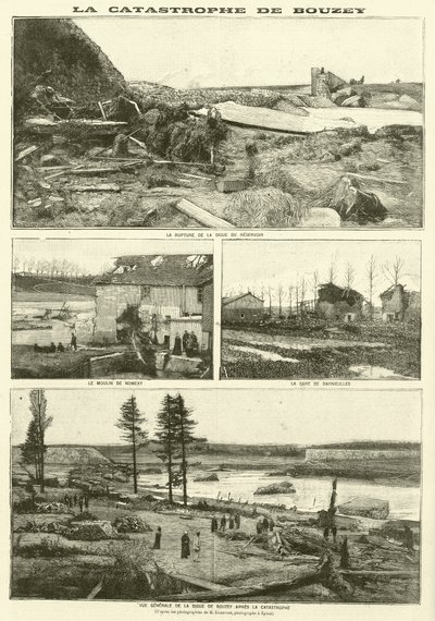 Secuelas del desastre de la inundación de Bouzey, Francia de French School