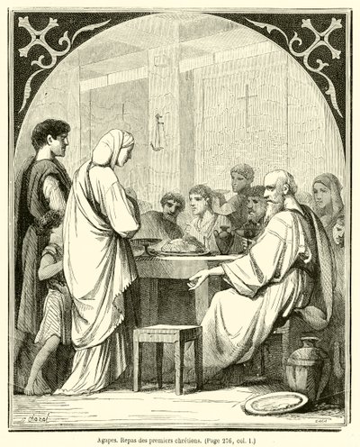 Ágapes, Comida de los primeros cristianos de French School