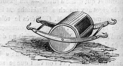 Máquina agrícola: un distribuidor de fertilizantes presentado en el concurso agrícola de París en 1860. Grabado en “Le Monde Illustré” n°172 del 28 de julio de 1860 de French School
