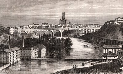 Albi - Languedoc-Roussillon-Midi-Pyrénées - grabado en 