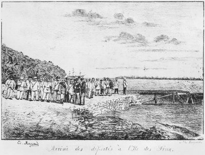 Álbum de la Isla de los Pinos, llegada de los deportados, 1877 de French School
