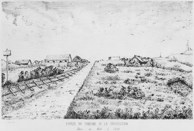 Álbum de la Isla de los Pinos, entrada al territorio de deportación, 1878-79 de French School