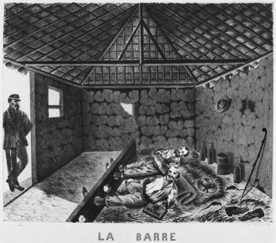 Álbum de la Isla de los Pinos, el bar, castigo de los deportados, 1878-79 de French School