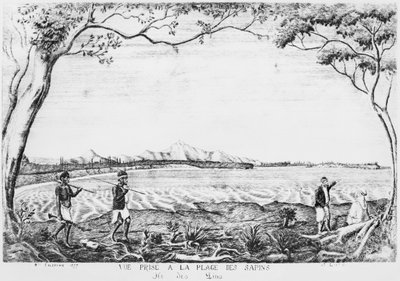 Álbum de la Isla de los Pinos, vista tomada desde la playa de los Pinos, 1877 de French School