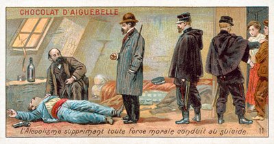 El alcoholismo suprime toda fuerza moral y conduce al suicidio de French School