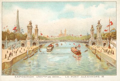Puente Alejandro III, Exposición Universal 1900, París de French School