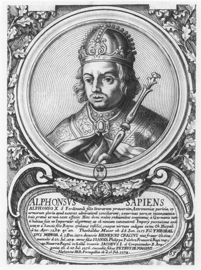 Alfonso X, el Sabio (grabado) de French School