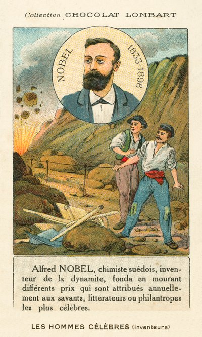 Alfred Nobel, químico e industrial sueco que inventó la dinamita de French School