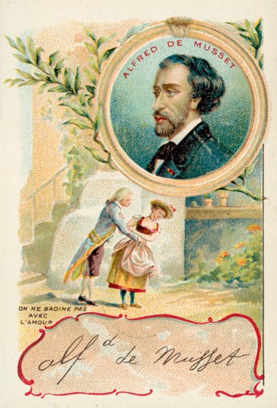 Alfred de Musset, dramaturgo, novelista y poeta francés de French School