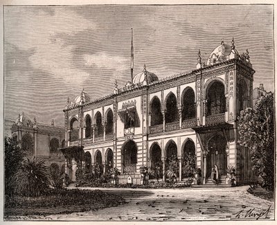 Argel - Palacio del Gobernador en Mustapha - grabado en 