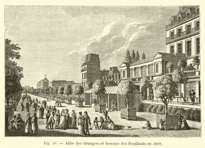 Avenida de los Naranjos y terraza de los Feuillants en 1808 de French School