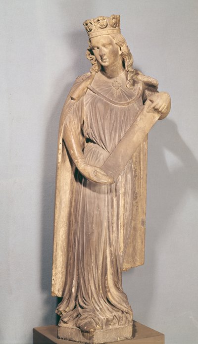 Figura alegórica de la Pequeña Iglesia, de la Catedral de Estrasburgo de French School