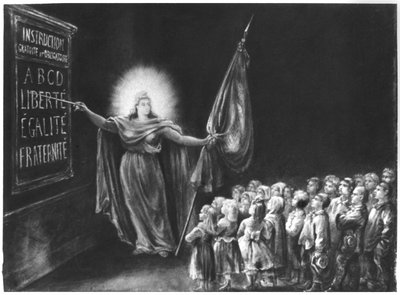 Alegoría de la ley de educación aprobada por Jules Ferry (1832-93) 1881 de French School