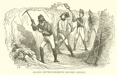 Atrincheramientos aliados antes de Leipzig de French School