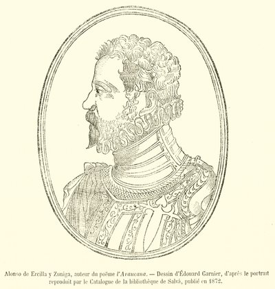 Alonso de Ercilla y Zúñiga, autor del poema La Araucana de French School