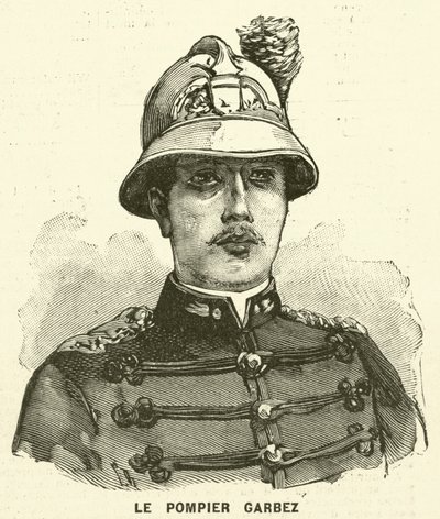 Alphonse Garbez, bombero francés (grabado) de French School