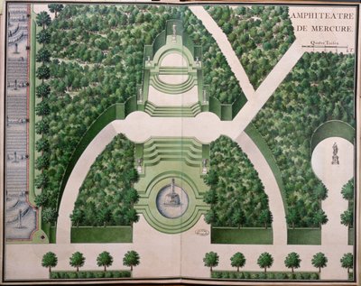Anfiteatro de Mercurio, de Jardines de Marly, principios del siglo XVIII de French School