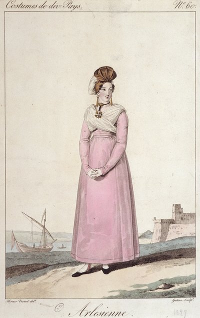 Una arlesiana - grabado de French School