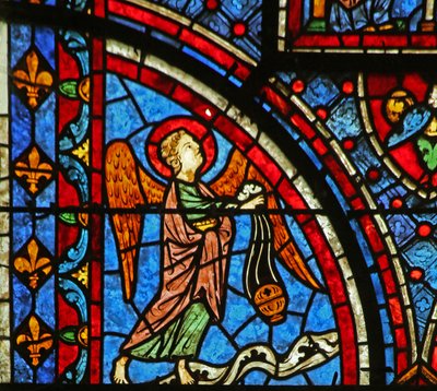 Un ángel - de la ventana de la Muerte y Glorificación de la Virgen María de French School