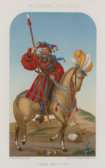 Un noble a caballo de French School