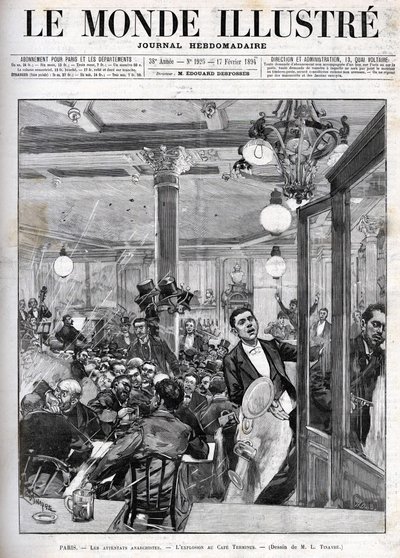Ataques anarquistas en París en febrero de 1894. La explosión en el Café Terminus. 