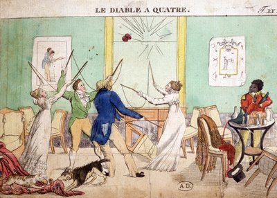 Juegos antiguos: El Cuatro Diablo (Diabolo) de French School