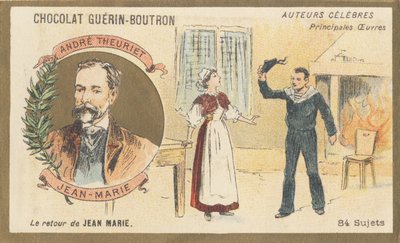 André Theuriet (1833-1907), poeta, novelista y dramaturgo francés, autor de “Jean-Marie”, drama (1872) de French School