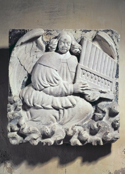 Ángel músico (bajorrelieve) de French School