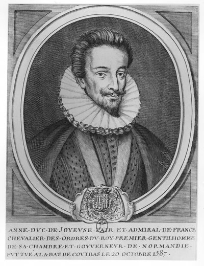Ana, Duque de Joyeuse (grabado) de French School