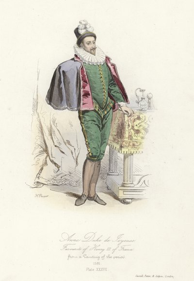 Ana, Duque de Joyeuse, favorito de Enrique III de Francia de French School
