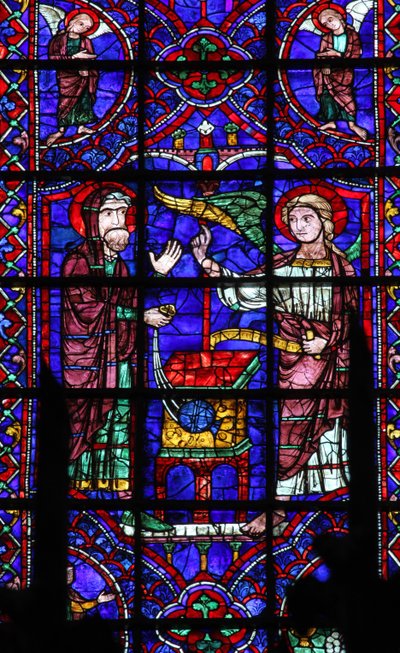 Anunciación a Zacarías (padre de Juan el Bautista) de French School