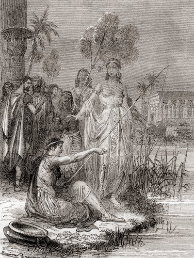 Antonio y Cleopatra pescando con una flotilla de embarcaciones más pequeñas en el Nilo, de Les Merveilles de la Science, publicado c.1870 (grabado) de French School