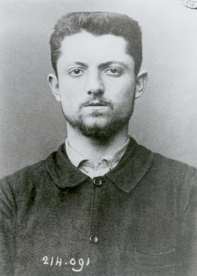 Retrato antropométrico de Emile Henry (1872-94) de French School