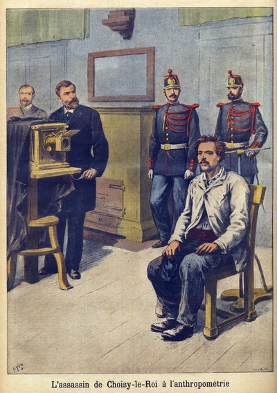 Antropometría - Alphonse Bertillon (1853-1914) ilustración de 