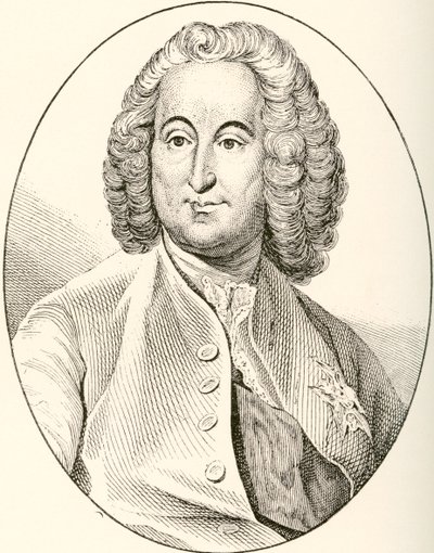Antoine-Louis Rouillé, conde de Jouy-en-Josas, 1689-1761. Estadista francés. De Les Heures Libres publicado en 1908 de French School