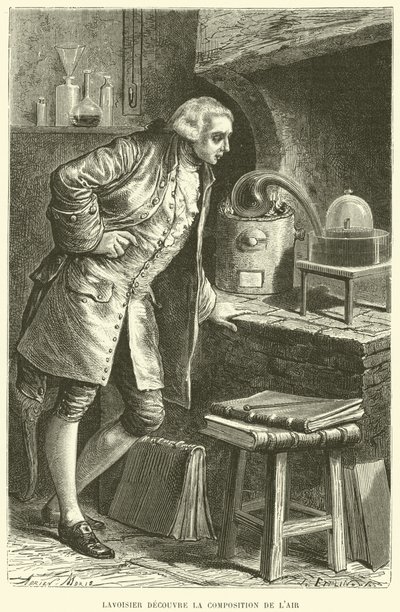 Antoine Lavoisier descubre la composición del aire de French School