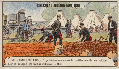 Aparato para transportar globos militares por carretera de French School