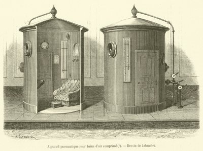 Aparato neumático para baños de aire comprimido de French School