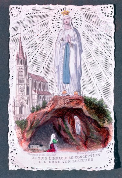 Aparición de Nuestra Señora de Lourdes, grabado por Bouasse-Lebel, c.1867 de French School