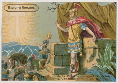 Aparición de la Cruz anunciando la victoria a Constantino en la Batalla del Puente Milvio, 312 de French School