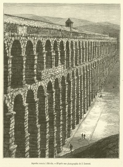 Acueducto romano en Mérida de French School