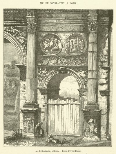 Arco de Constantino, en Roma de French School