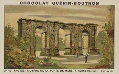 Arco de Triunfo de la Puerta de Marte, en Reims, Marne de French School