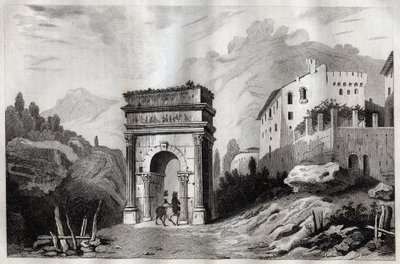 Arco de Augusto (Susa) - Grabado de “Italia pintoresca” - Pintura histórica y descriptiva de Italia por M. de Norvins, Ch. Nodier 1834-1836 de French School